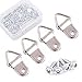 110 Pcs Triangle Ring Picture Hangers Shape Nail Non-Trace Hangers Single Hole with Screws for Home Decoration Creative Picture with Transparent Box