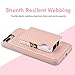 ZVEdeng Protective Credit Card Case Carbon Fiber Card Grip Slim Wallet Case for 7 Plus/8 Plus 5.5'' Rose Gold