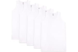 A2Z Mens Underwear Vest Soft 100% Combed Cotton Pack of 5 White Sleeveless Fashion Undershirt Vest for Mens