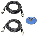 HQRP KIT: 20 Feet Mic Cable Patch Cords XLR M to XLR F for Audix I-5 Instrument Guitar Drum Dynamic Mic plus HQRP Coaster