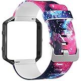 Fitbit Blaze Bands, SKYLET Breathable Silicone Replacement Band with Steel Frame for Fitbit Blaze Bracelet (No Tracker)