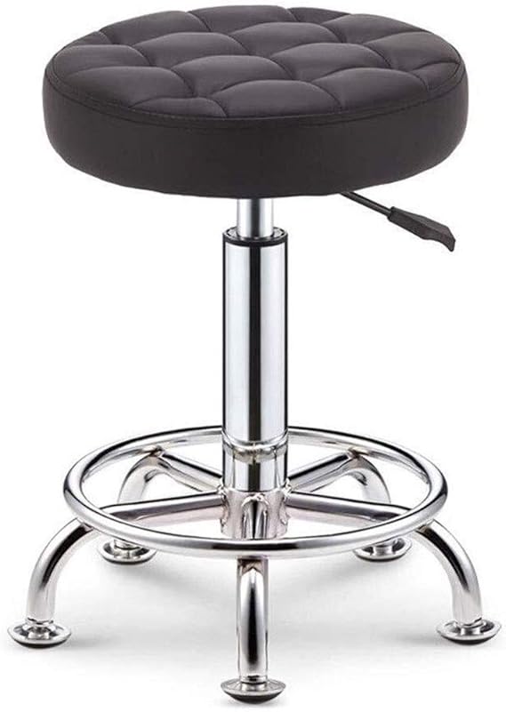 Taburete de Bar para cocinas con Altura Ajustable, de Piel sintética