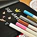 Caroyla Metallic Markers, 12-piece Metallic Marker Pens Set for Card Making, Adult Coloring Books, Art Rock Painting, Pottery, DIY Photo Album, Scrapbook, Wedding Craft
