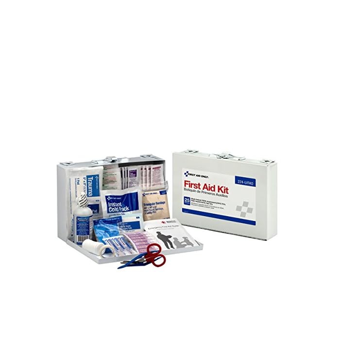 First Aid Only 224-U/FAO 25-Person Emergency First Aid Kit for Home Renovation, Job Sites, and Construction Vehicles…
