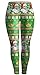 Sister Amy Women's High Waist Printed Santa Claus Ankle Elastic Tights Legging