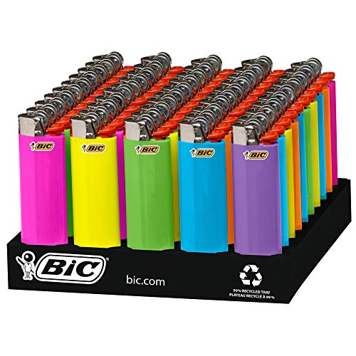 BIC Classic Lighters, Pocket Lighter Style, Fashion Assorted Colors, 50