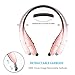 Bluetooth Headphones, Bluenin Stereo Neckband Wireless Headset Retractable Sport Earbuds with Mic for iPhone 7 iPhone 7 Plus (15 Hours Play Time, Noise-Cancelling, Bluetooth 4.1) (Rose Gold)