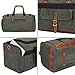 S-ZONE Vintage Canvas Geniune Leather Travel Tote Duffel Weekend Bag Shoes Pouch