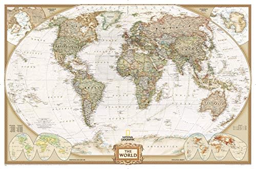 National Geographic: World Executive in gift box Wall Map (Poster