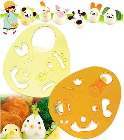 2Pcs/Set Kawaii Quail Egg Decor Cutter Onigiri Sushi Decor Mold DIY Kitchen Tool