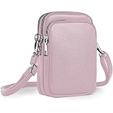 Cell Phone Purse Small Crossbody Bag for Women Men Leather Mini Shoulder Bag Wallet with Card Holder Slot Pouch Neck Strap for All Smartphones iPhone 17 Pro Max 16 Plus 15 14 13 12 up to 7.5" Puple