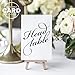 Bliss Collections Black Wedding Table Numbers, Double Sided 4x6 Calligraphy Design, Numbers 1-25 and Head Table Card Included