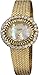 Burgi Women's BUR075YG Mother-Of-Pearl Diamond Mesh Bracelet Watch
