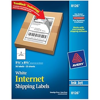 200 half sheet shipping labels