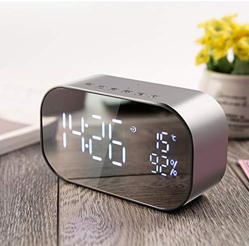 Smart Wireless Bluetooth Music Player Digital Alarm Clock Speakers FM Radio LED Display Table Temperature Alarm Table Clocks