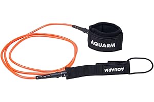 AQUARM Surfboard Leash 6/7/8/9 Feet, Straight Leg Rope Premium SUP Leashes for Shortboard, Longboard, Paddleboard, Surf Boards, Surf Leash with Double Stainless Steel Swivels