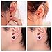 JOYA GIFT Stainless Steel Mens Womens Magnetic Stud Earrings Non Piercing Clip on CZ Earrings