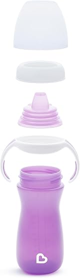 Munchkin Gentle Transition Baby Bottles 2 Pack 10oz Spout Handles Pink Purple view 4