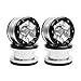 INJORA RC Rims 4pcs 2.2inch Beadlock Wheels Hub for 1/10 RC Car Axial SCX10 RR10 AX10 Wraith 90056 90045 YETI 90026 90025 (Black)
