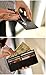 JNJSTELLA Women's Credit Card Slim Leather Wallet Zipper Pocket Purse for Clutch Bag