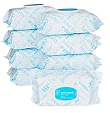 Amazon Elements Baby Wipes, Unscented, 720 Count Flip-Top Packs