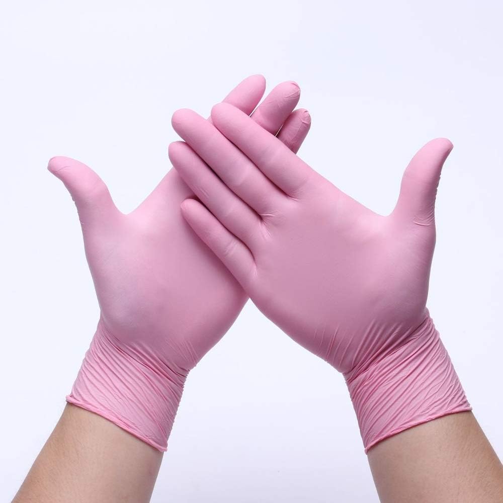 YYZSL Disposable Gloves Nitrile Gloves, Powder Free, Latex Rubber Free, Disposable Gloves – Non Sterile, Food Safe, Medical Grade, Convenient Dispenser Pack of 100, (Model: 9 Inches) for Kitchen Work