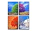 canvas wall art, 4panel Wall Art Boat Spring, Summer, Autumn,winter,oil Paintings Printed Pictures Stretched for Home Decoration