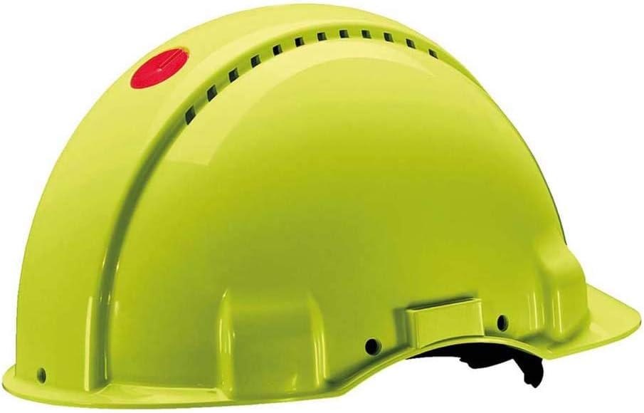 Casque de sécurité 3M™ G3000 vert fluo, ventilé, avec harnais à ...