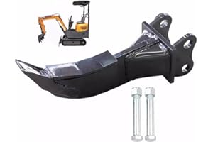 GZWSGHH Excavator Universal Ripper Attachment Scarifier,Ripper Attachment Hook Ripper Teeth Suitable For Mini Excavators From 1 To 1.5 Tons,90mm Span,25mm Hole Dia,90mm Center Wheelbase