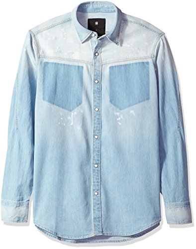 G-Star Raw Men's Modern Arc Shirt Long Sleeve, Lt Aged Destroy, Medium