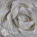 Flax Fiber for Spinning Blending Dyeing. Strong Durable Vegan Combed Top Roving, White