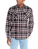 Wrangler Men's Authentics Long Sleeve Flannel Shirt,Caviar,Medium