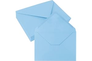 JAGERGREEN 50 Pack 5x7 Envelopes Letter Size, Blue A7 Envelopes Self Seal for Wedding Invitation, Envelope 5.4x7.6 for Greeting Cards, Photos, Baby Shower, Graduation, Thank You Cards, Announcements