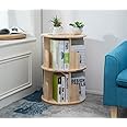 Heehee 2 Rotating Bookshelf 360 Display Floor Standing Bookcase Storage Rack for Kids&Adults Multi-Functional Bookshelf Organizer (2-Tier)
