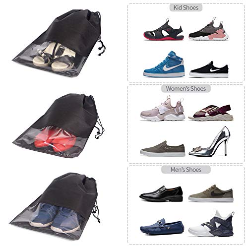 24PCS Travel shoe bags Waterproof Non-Woven With Rope for Men and Women Organizers, X-Large - Thumbnail 3