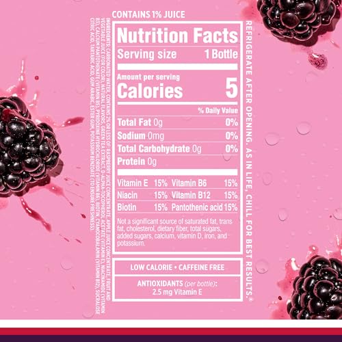 SPARKLING ICE, GRAPE RASPBERRY SPARKLING WATER, ZERO SUGAR FLAVORED WATER, WITH VITAMINS AND ANTIOXIDANTS, LOW CALORIE BEVERAGE, 17 FL OZ BOTTLES (PACK OF 12)