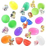 12 Toy Filled Easter Eggs With Palace Pets Toys- Ready To Fill, Hunt and Enjoy- Bright Assorted Colors- Includes Favorite Characters Figurines Like Pumpkin, Petite, and Dreamy- Perfect As Party Favors