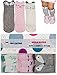 Tiny Captain Baby Girl Knee High Socks 8-24 Months Long Thick Baby Toddler Gripper Non-Slip (Pink, White, Grey, Small)