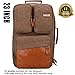 WITZMAN Men Canvas Backpack Large Travel Backpack Rucksack Casual Daypack Duffel Laptop Bag 6617 (23 inch, Brown)