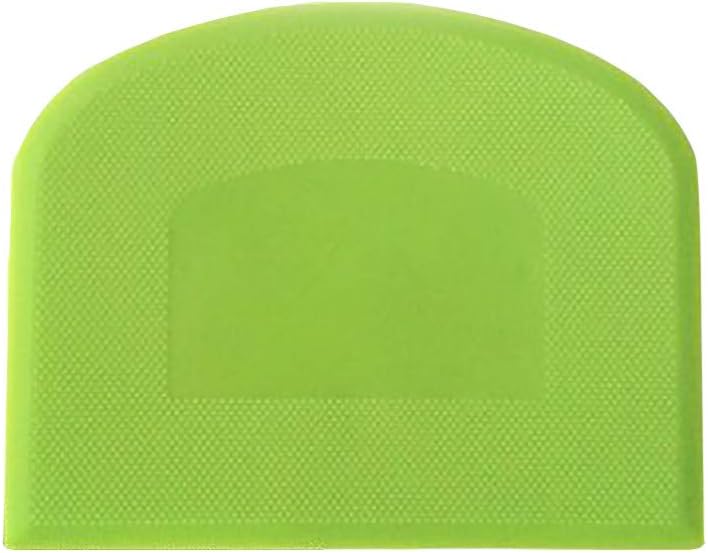 Silicone Dough Scraper Cream Smooth Butter Cake Pastry Spatula Baking Tools (Green)