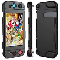 Lanlan Game Console Case Cover Anti-Slip Shockproof Protective Cover Ultra Slim Metal Full Protection Black