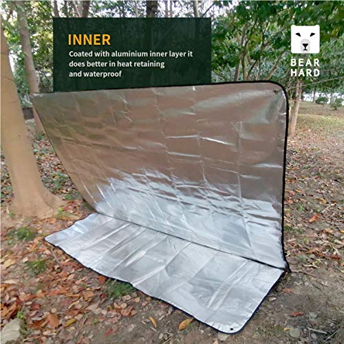 Bearhard Heavy Duty Emergency Blanket, Emergency Tarp, Insulated Blanket, Thermal Waterproof Survival Space Blanket for Hiking, Camping Orange