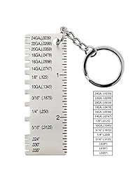 Eapele   Alambre de doble cara, hoja de metal, medidor de espesor, acero inoxidable, herramienta de inspección de tamaño de jaula de soldadura, [reembolso completo para cualquier insatisfacción]