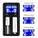 EASTSHINE Universal Battery Charger & E07 16340 Battery, S2 LCD Display Speedy Smart Charger for Rechargeable Batteries Ni-MH Ni-Cd AA AAA Li-ion LiFePO4 IMR 10440 14500 16340 18650 RCR123 26650