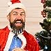 Anjou Beard Ornaments, Beard Baubles, 12pcs Colorful Christmas Facial Hair Baubles in The Holiday Spirit, Red, Green, Blue, Purple, Gold and Silver, Easy Attach Mini Mustache, Gift for Men