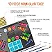 40 Piece Glow in The Dark Face & Body Paint Kit - UV Neon Fluorescent Paint - Non Toxic, Hypoallergenic, Lab Tested - Makes up 150+ Faces with 10 Tubes, 6 Pots, 6 Color Pencils, 3 Brushes,15 Stencils