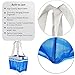 YaeloDesign Shower Caddy Portable Bathroom Mesh Tote Organizer with 7 Storage Compartments Blue