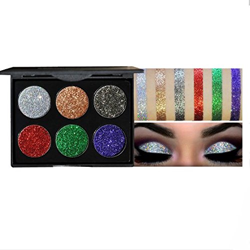 VNDEFUL Model B Diamond Sequins Eyeshadow Tray, Sparkle Chive Powder High Gloss Eyeshadow, Shimmer Eyeshadow