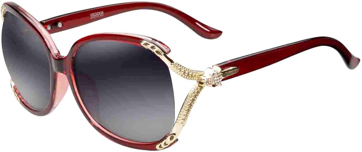 Ladies Designer Sunglasses Polarized 100% UV Protection Fashion Retro Oversized Shades for Women Small Faces