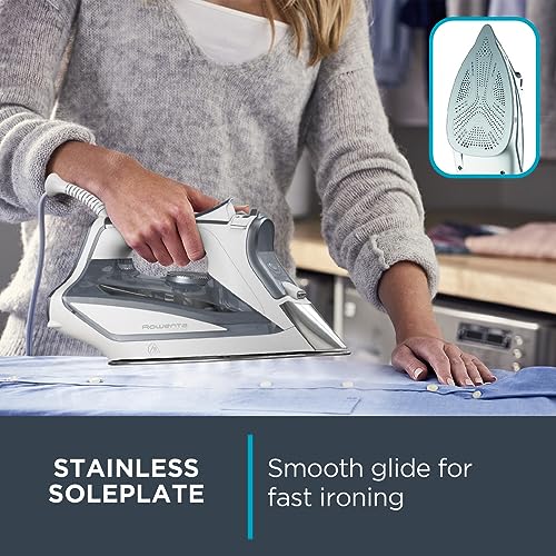 Rowenta Focus Stainless Steel Soleplate Steam Iron for Clothes 400